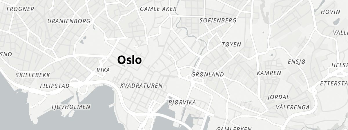 Map of central Oslo